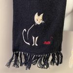 Christopher & Banks Cat Winter Scarf w/ Fringe Y2K 76” by 7.75” Cotton Blend Photo 3