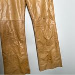 EXPRESS VTG Y2K 90’s Tan Leather Pants Size 7/8 Women’s Photo 1