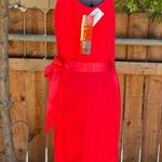 Dana Buchman  Red Pineapple Print Dress size 8 Photo 3