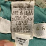 Kenar  Teal Ruffle Front Sleeveless Top Exposed Back Zip L Photo 10