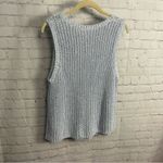 Old Navy New baby blue woven knit sweater vest ladies large preppy academia Photo 1