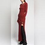 The Range  NYC x Intermix mass ribbed carved maxi dress NWT berry Photo 1