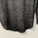 EXPRESS Charcoal Long Sleeve Women High Low Top Grunge Distressed Relaxed Fit M Photo 5