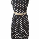 Jones Studio Dress Barn Polka Dot Dress, Black Photo 10