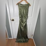 Reformation  Casette Silk Dress in Artichoke 10 Photo 3