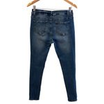 Hammer Jeans Hammer elegant Blue Skinny Jeans with Red Rose Detail Photo 2