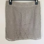 Laundry by Shelli Segal Grey Lace Mini Skirt Photo 0