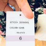 NWT Taylor black floral tiered chiffon maxi dress Size 6 Photo 7