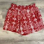 Knox Rose Red White & Blue Aztec Print Elastic Waist Pull On Shorts Size Medium Photo 1