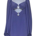 Revolve Rumer Womens S Gypsy A Line Mini Dress Purple Cutouts Long Sleeve NWT Photo 0