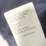 Free People Womens Medium Navy Acid Wash Long Sleeve Crew Neck Top Photo 4