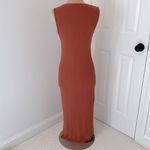 We Wore What  Ribbed Sleeveless Midi Dress Rust Photo 3