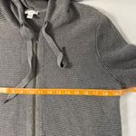 J Jill Knit Sweater Fill Zip Grey Size S Silk Wool Hooded Warm Oversized Casual Gray Photo 5