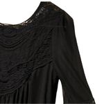 Andree by Unit Black Lace Sheer crochet embroidered‎ Blouse size M Photo 4