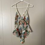 Victoria's Secret Vintage Victoria’s Secret Floral Satin Teddy Bodysuit – Women’s Medium Lingerie Photo 2