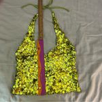 White Fox Boutique Small Just Over You Sequin Halter Top Kiwi Green, Crop Tank Photo 4