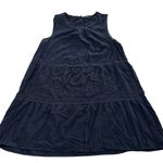 VERO MODA Vero Moda Dress Womens 12 Blue Tiered Helen Milo Mini Linen Blend Photo 2