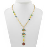 Rainbow & Clover Lariat Necklace Multiple Photo 0