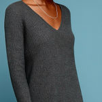 Anthropologie Ett:twa Amrita Merino Blend Ribbed Tunic Sweater Gray Size S Photo 0