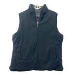 IZOD Women's Quilted Double Side Casual Puffer Vest Solid Black Size Large Photo 3