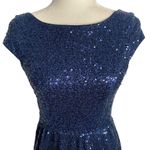 Delia's Vintage 90s Sequin Party Dress S Blue Lined Tulle Petticoat Zipper Photo 1