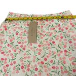 ACOA Women’s S Floral Layered Mini Skirt White Pink Micro Flower Coquette New Photo 4