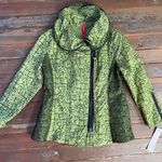 NWT IC Collection Connie K Green Wire Stand Collar Art To Wear Jacket Sz S 🧡🎀 Photo 9