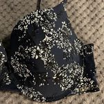 Vince Camuto  Navy & White Floral Bra Size 38C EUC #1757 Photo 2