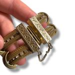 Vintage Hobe Victorian Style Bracelet Gold Mesh Rhinestone Statement Jewelry Photo 7