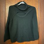 Lauren Vidal Wool Blend Turtleneck Cutout Detail Sweater Size S Black Photo 1