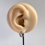 15mm Cross Hoop Earrings for Men Women,Streetwear Punk Hip Hop Unisex Style Silver Photo 4