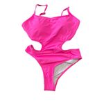 Tempt Me One Piece Swimsuit Hot Pink Cut Out High Cut Sexy Swimwear Small Photo 6