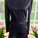 Something Navy  Ruffle Navy Blue Mini Dress Size Small Photo 0