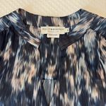 Molly Bracken  Navy and White Patterned Blouse Photo 1