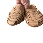 Quince  - 100% Leather Huarache Woven Flats in Cashew Sz 10 Photo 4