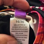 Women's Vintage VTG ALIA Floral Skirt Swimsuit Pink Black Size 16/36 EUC #7332 Photo 7