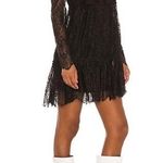 GRLFRND NWT  Reese Lace Mini Dress LongSleeve Black Photo 0
