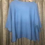 FATE. Blue Shaker Knit Oversized Poncho Elbow Length Sweater Size Small Photo 1
