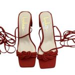 Lulus Jazey terracotta lace up heeled sandals Orange Size 5.5 Photo 0