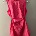 SheIn Pink Linen Mini Dress With Cutouts Photo 0
