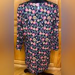 Flora by rockflowerpaper Cotton Beach Shirt Tunic Cover Up Navy‎ Blue Size Small Photo 4