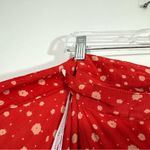 Faithfull the Brand Red Floral Wrap Skirt Photo 5