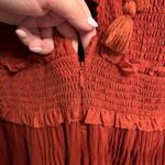 SEA New York Pasha Pleated Smocked Midi Dress in Rust size XS Photo 9
