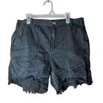 Aerie Linen Blend Black Shorts Size Medium Photo 0