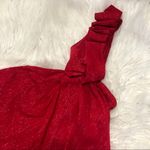 Max and Cleo  red glitter one shoulder layered dress Photo 2