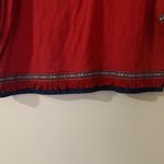 Victoria Jones  Woman Red and Navy Embroidered Blouse Photo 2