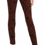 INC Tiger Print Skinny Leg Jeans Brown Size 4 Photo 0