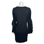 Club Monaco Black Wool Knit Bodycon Ribbon Cutout Long Sleeves Sweater Dress M Photo 3