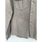 Club Monaco  Black Olive Knit Button Front Shirt Jacket Size Small Photo 2