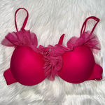 Brazilian Bikini Ruffle Embellished Bikini Top Large NWT Pink Photo 1